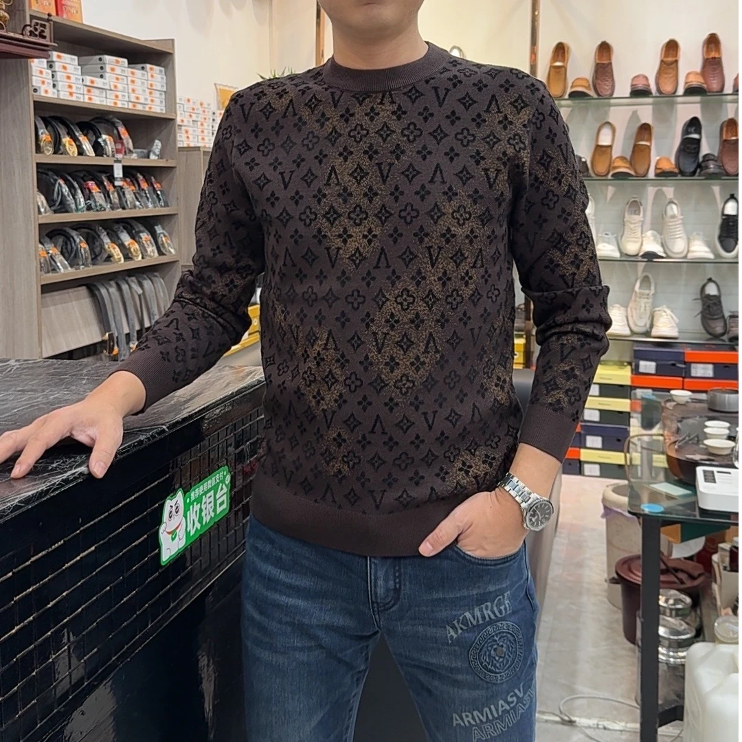 【大公道实体】新款时尚休闲百搭男士欧版加厚圆领羊毛衣8355