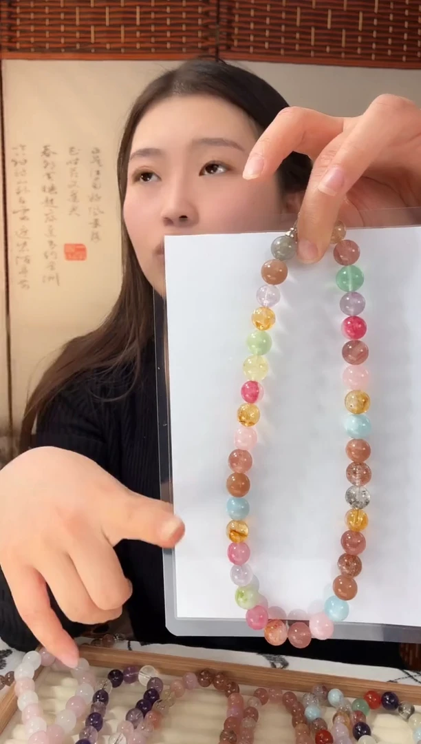 非金属无非金属无天然蔷薇花兔毛项链