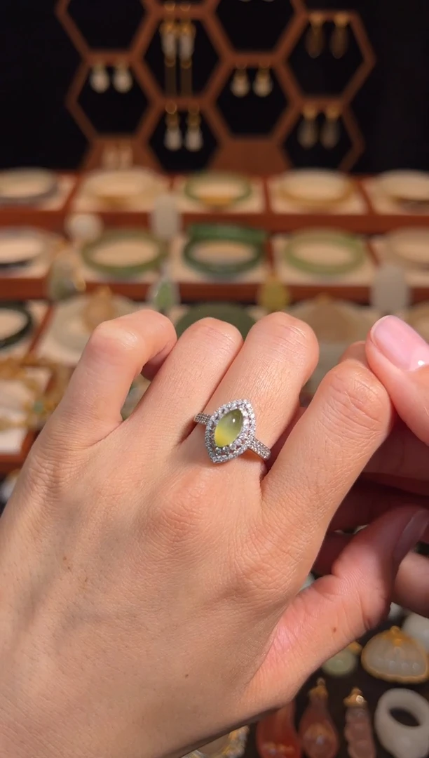 银S925镶嵌戒指和田玉福利