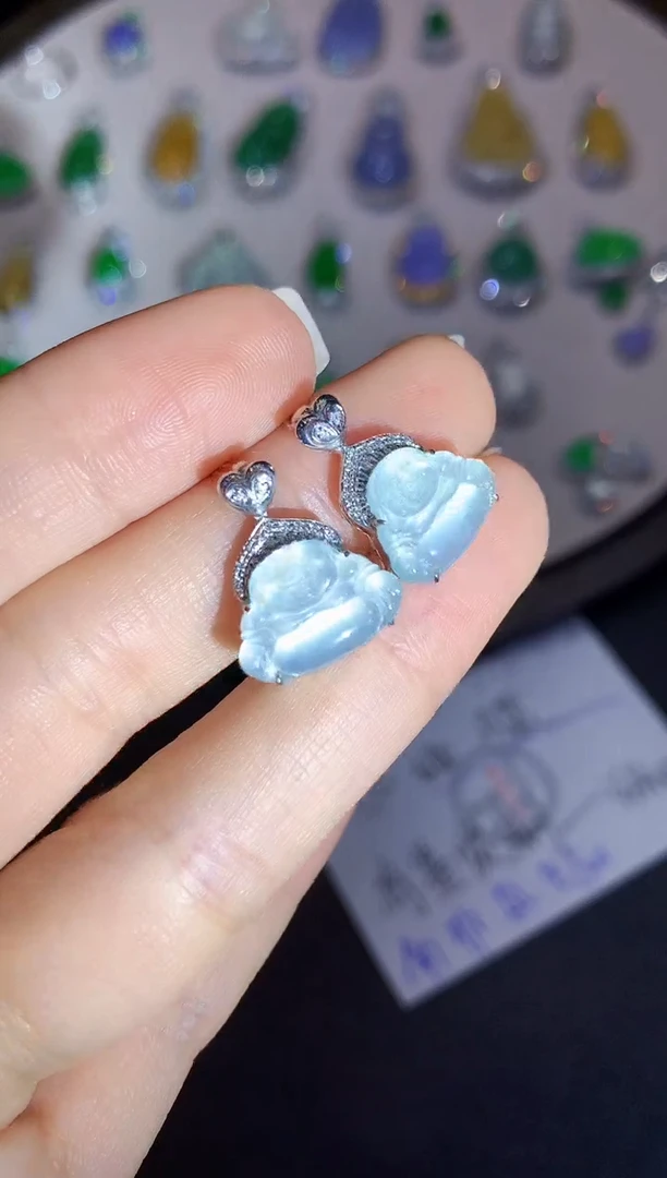 翡翠18K金镶嵌吊坠(不含链)L1805多样性发其一