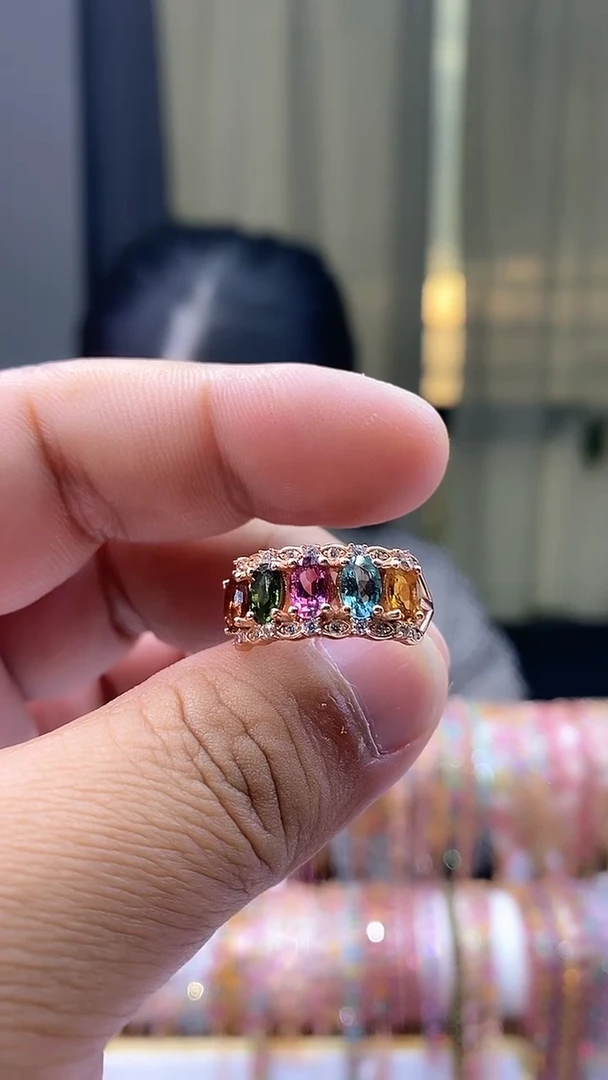【闪购商品】碧玺戒指银S925镶嵌24354354354354