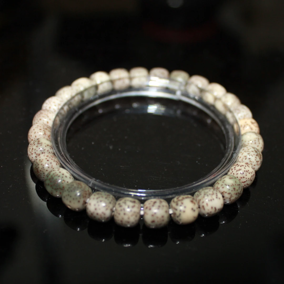 星月菩提石玉料零脱脂易变色高油高密星月菩提手串