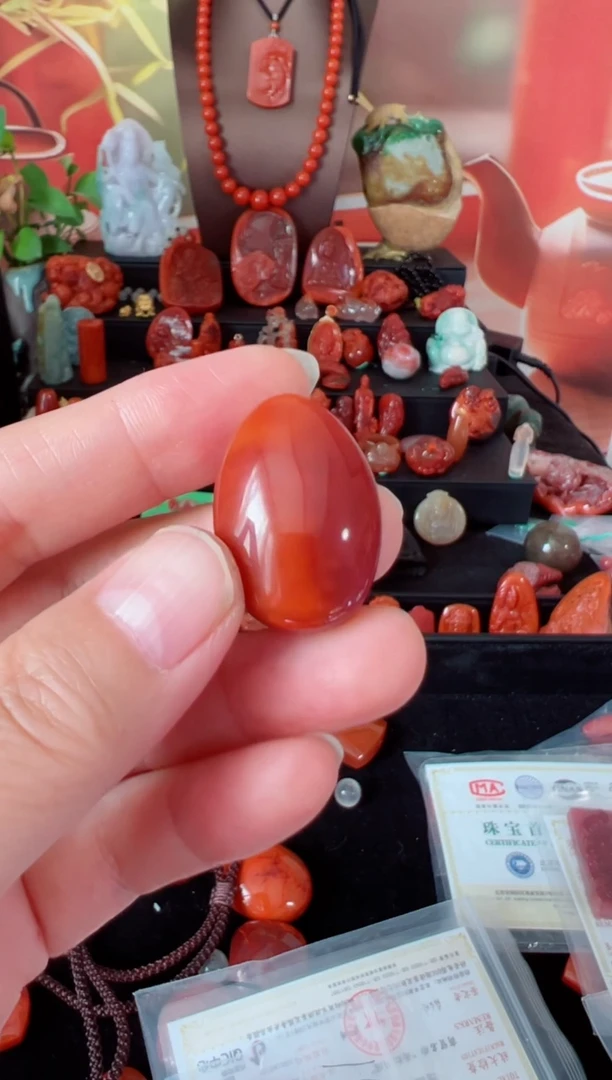 未镶嵌无事牌南红玛瑙九*吖无事牌