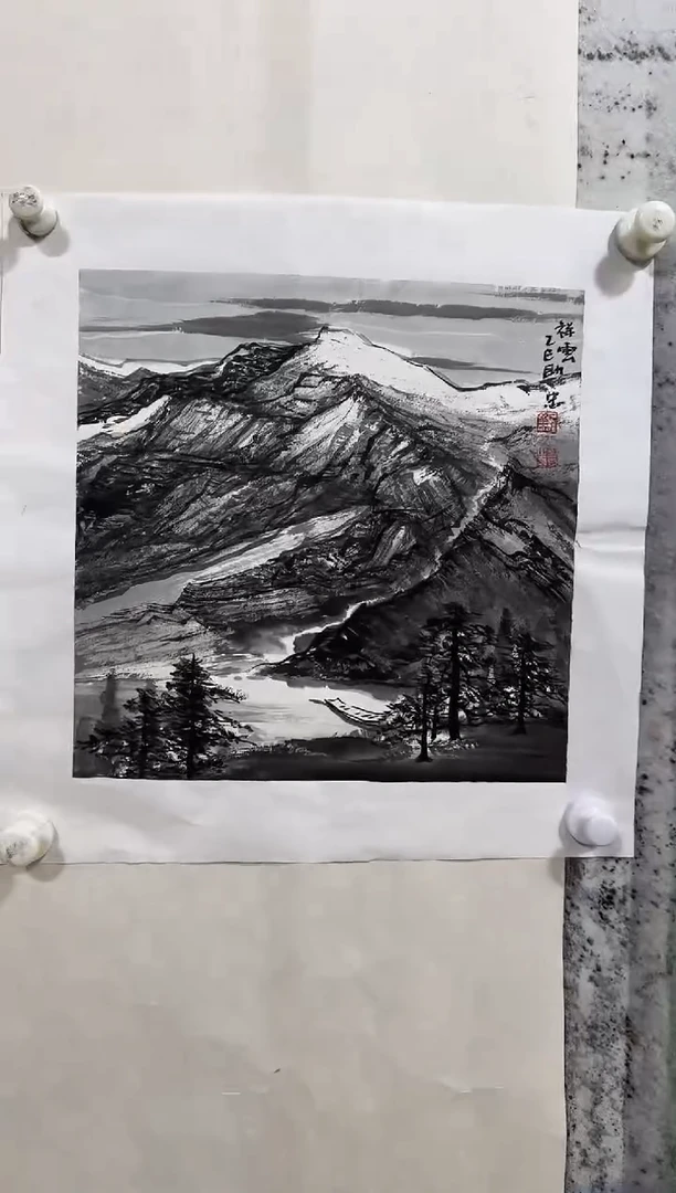 国画z天津人美-刘助忠国画1平尺