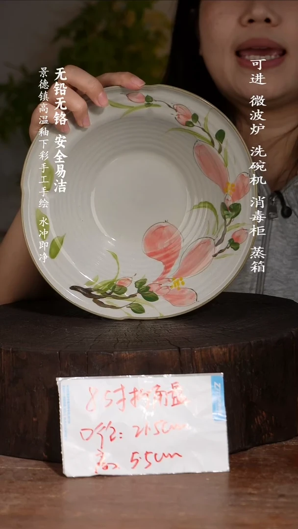 碗陶瓷景德镇高温瓷釉下彩手绘陶瓷