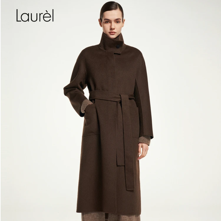 【粉丝专享】Laurel秋冬高领时尚长大衣女LWL354D05100