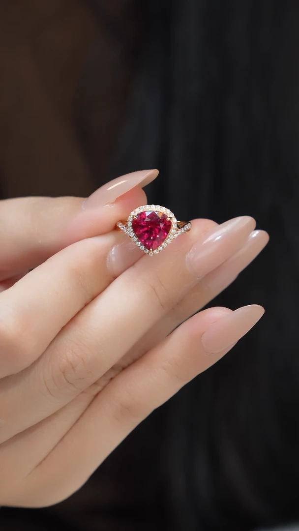 【闪购商品】碧玺18K金戒指18K金镶嵌1