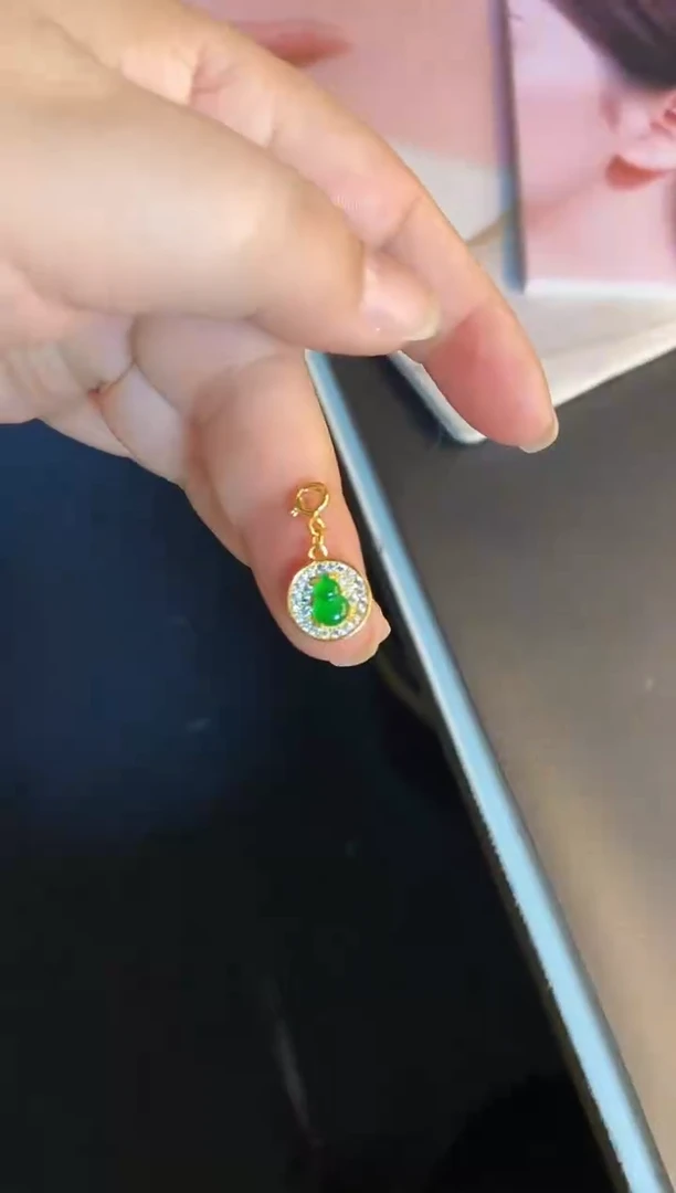 吊坠(不含链)银S925镶嵌翡翠1