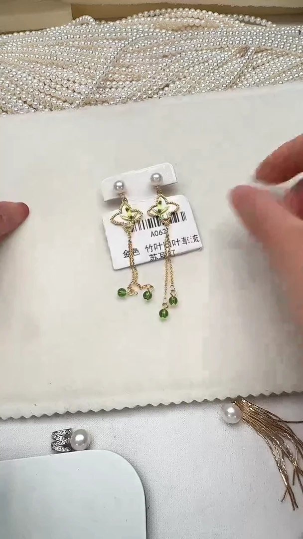 合金淡水珍珠耳饰29