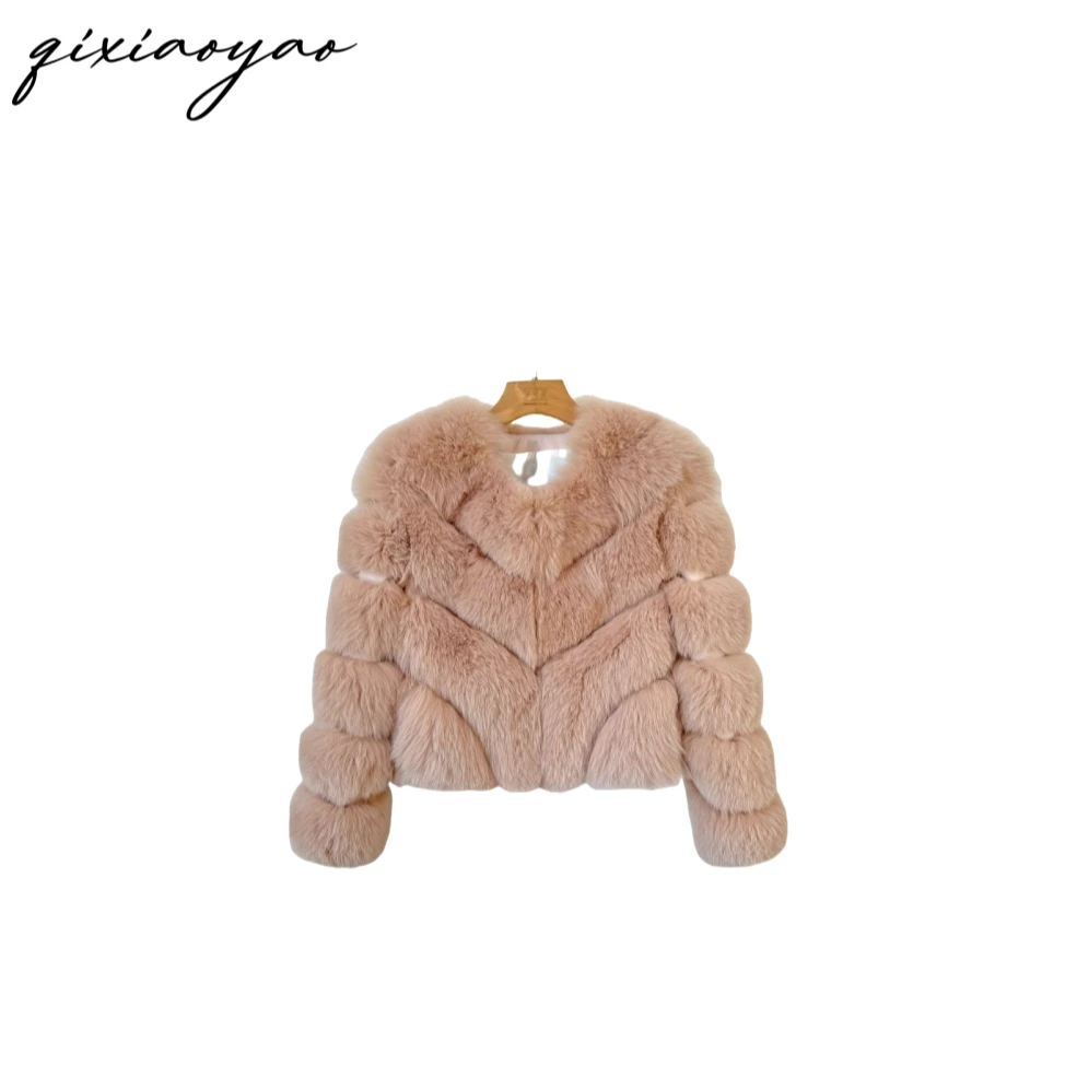 Qixiaoyao 新款短款狐狸毛外套#BHNX240393