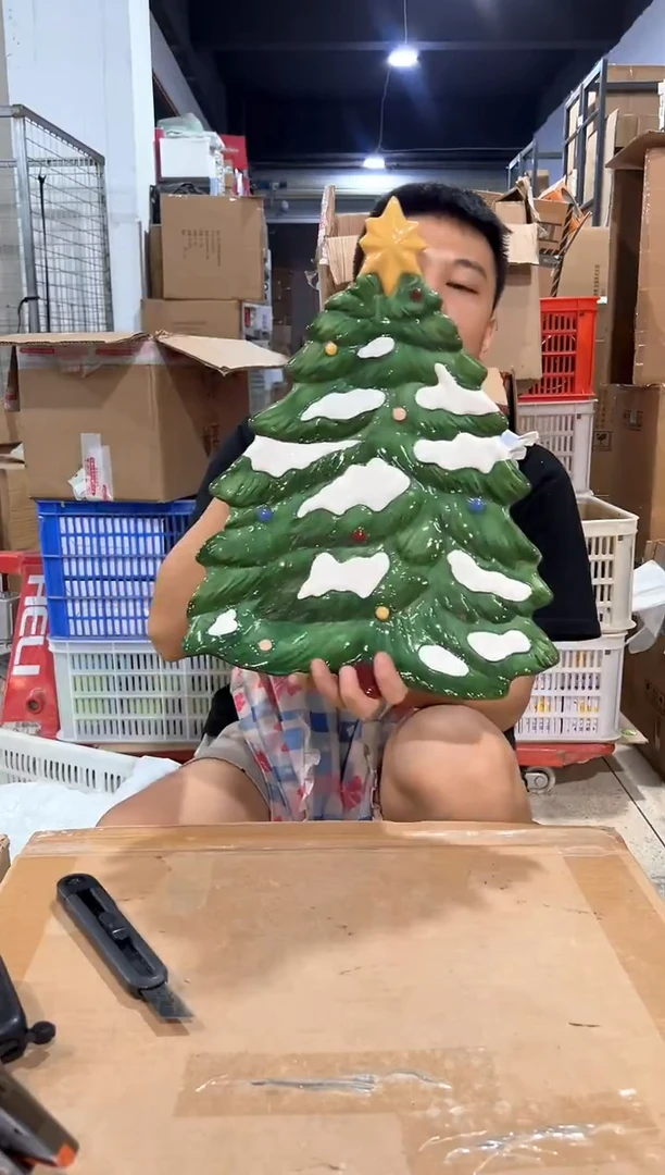 瓷片大号圣诞树餐盘