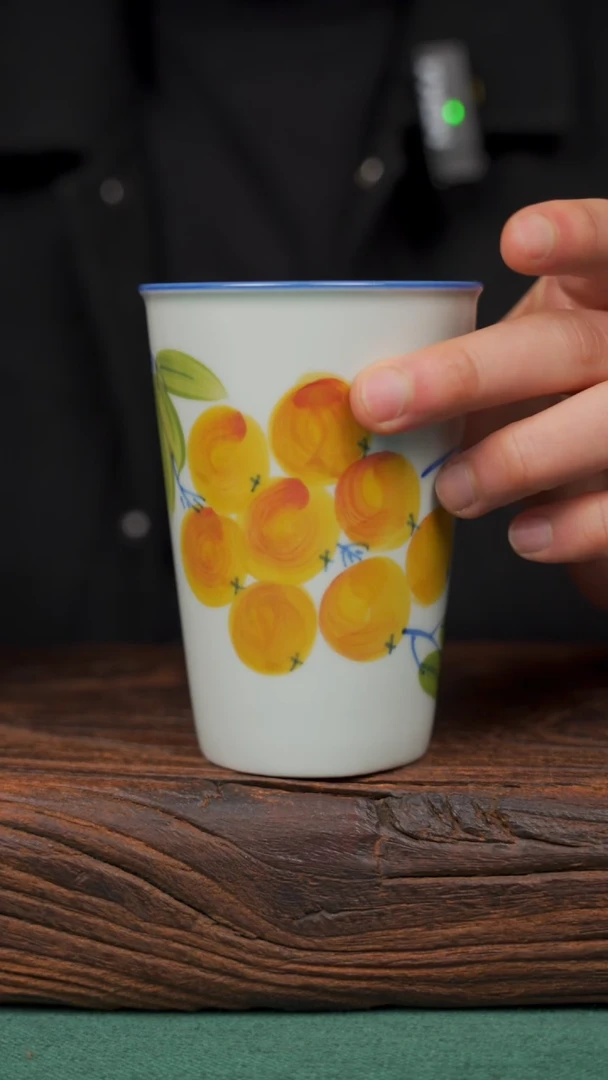 【闪购商品】瓷片36寻一缕瓷香杯釉下手工手绘瓷器