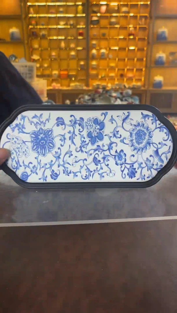 瓷片花溪陶瓷00000青花茶盘