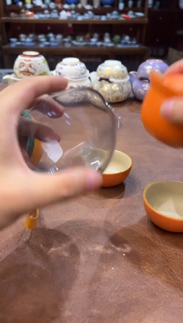 真的很便宜超好看会开片的旅行茶具