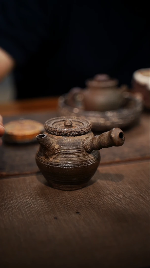 全手工制作  南蛮侧把壶