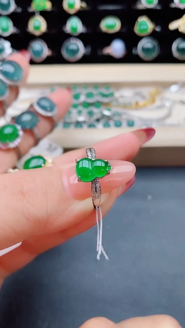 【闪购商品】翡翠戒指银S925镶嵌50805580