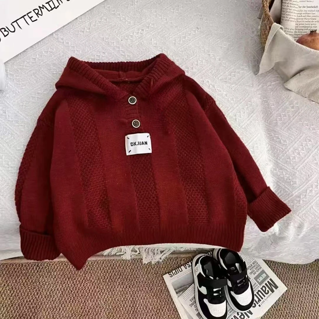 MY-2062 酒红色 毛衣时尚休闲加厚韩版秋款洋气春秋