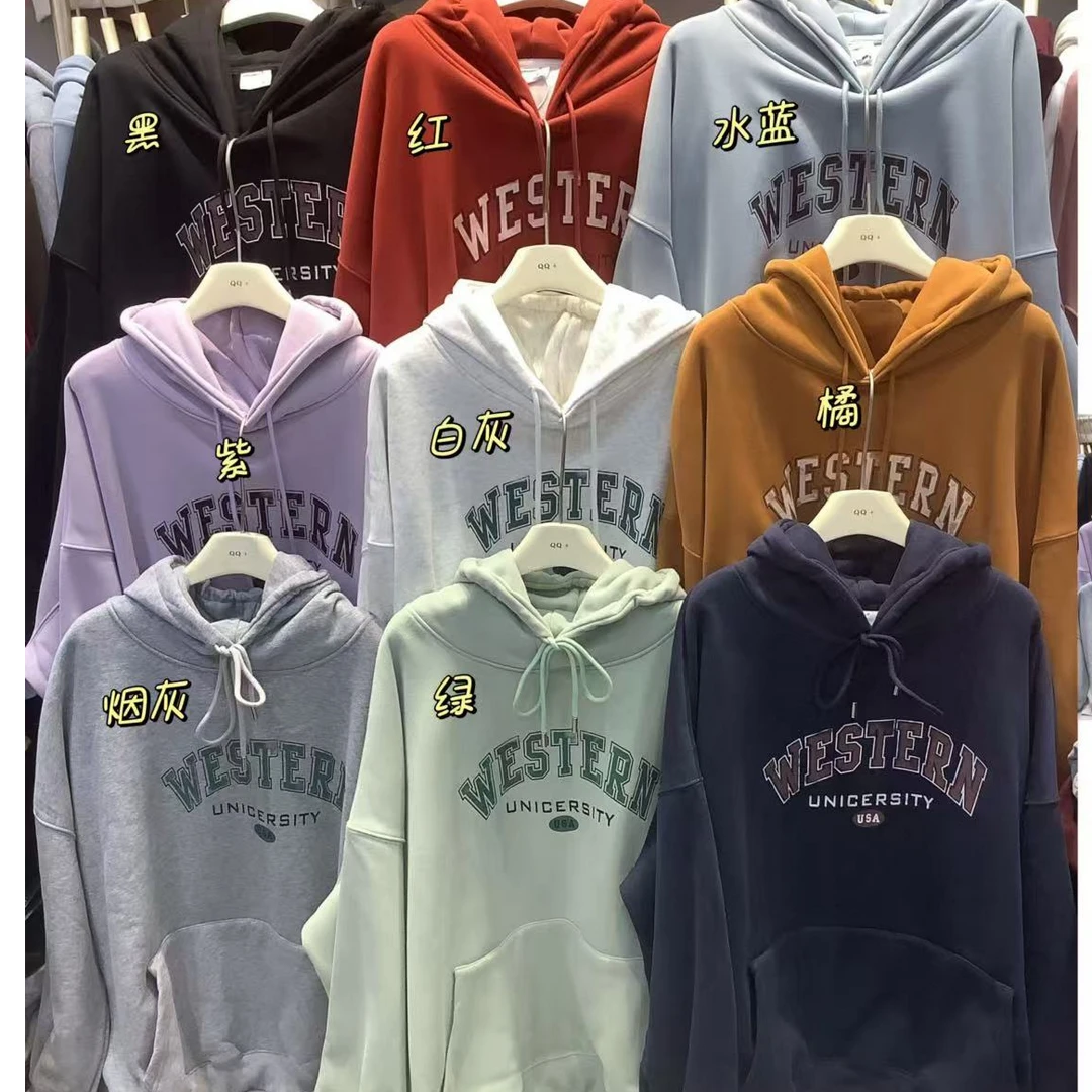 33推荐 QQ#991 日系戴帽卫衣加绒FL 12-17