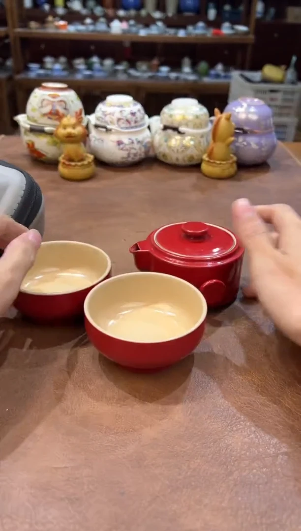 真的很便宜会开片的旅行茶具·