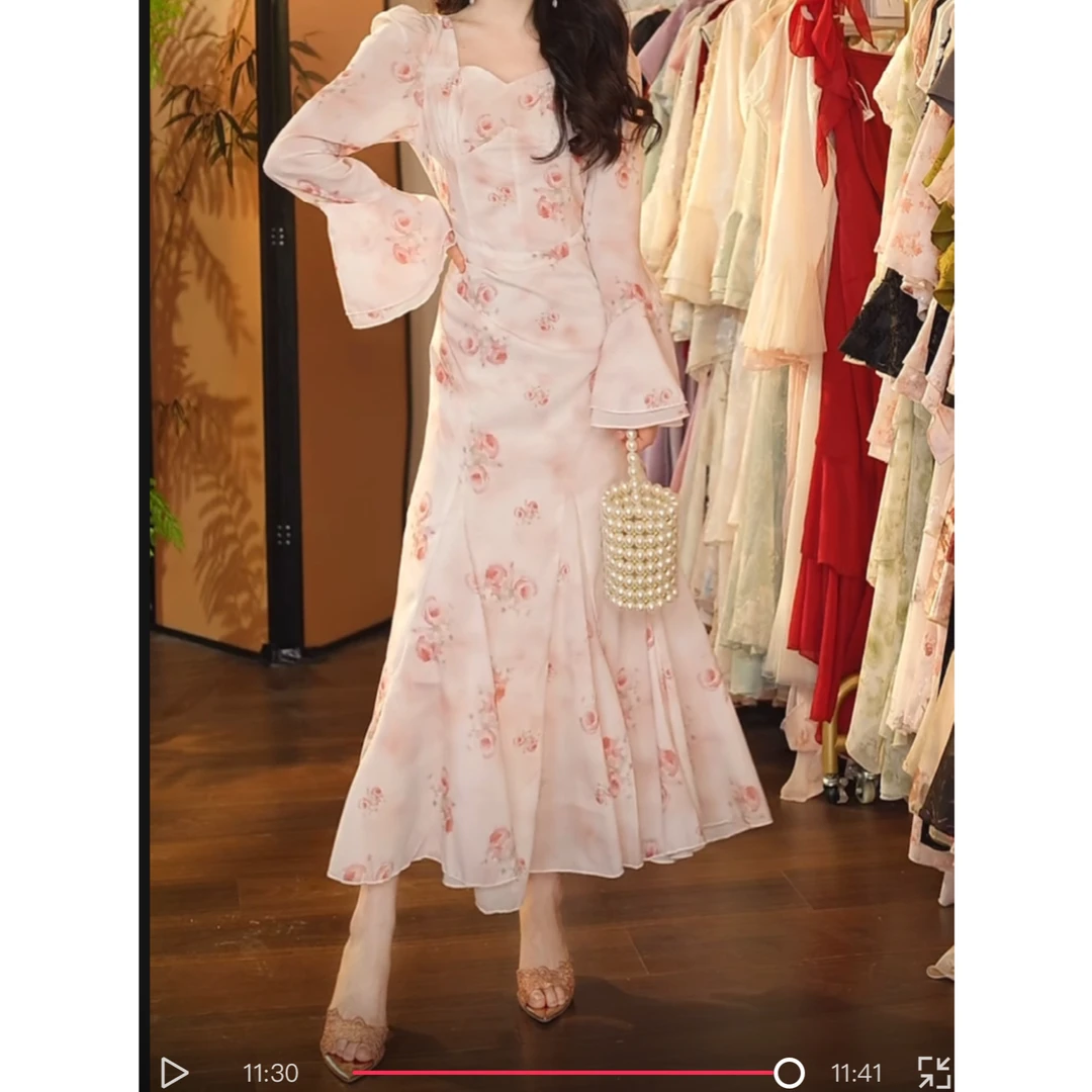 【七姐原创】-451开花时节D0036连衣裙清仓