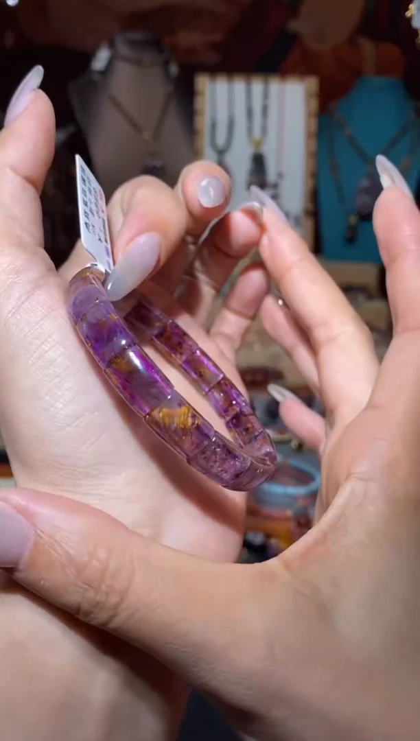 【闪购商品】水晶手牌未镶嵌极光紫钛多样性发其1