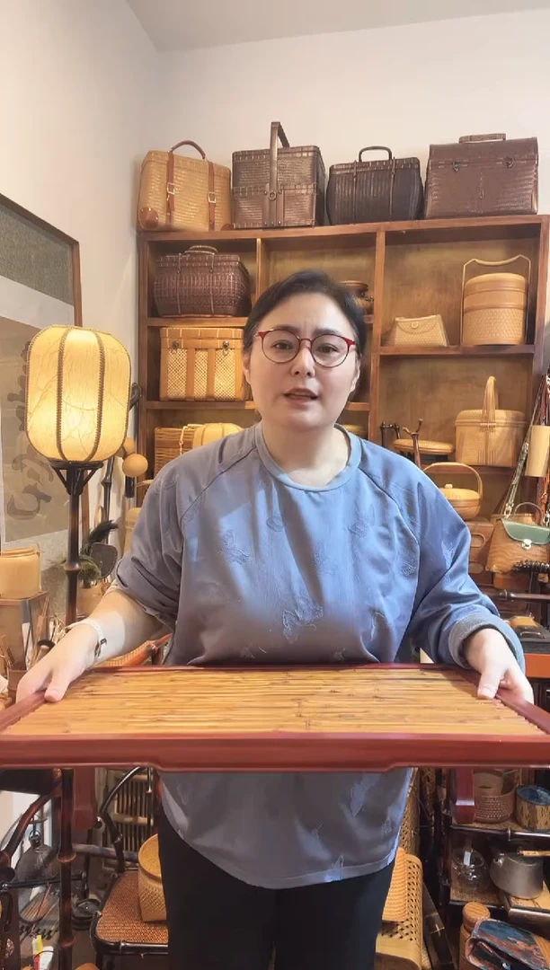 TC217大漆梅鹿竹红原木茶桌