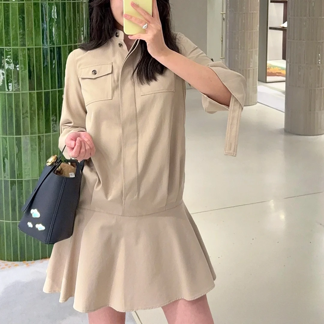 未使用 LOEWE/罗意威 低腰口袋连衣裙