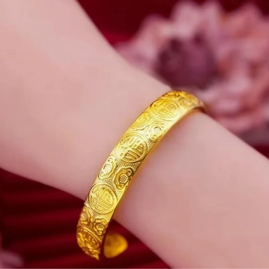 时尚经典开口百福心经时尚复古手镯ZD0485