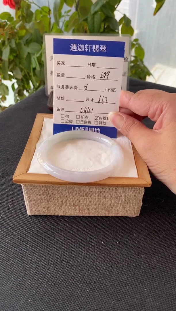 未镶嵌手镯翡翠61.5圈口 C441编码