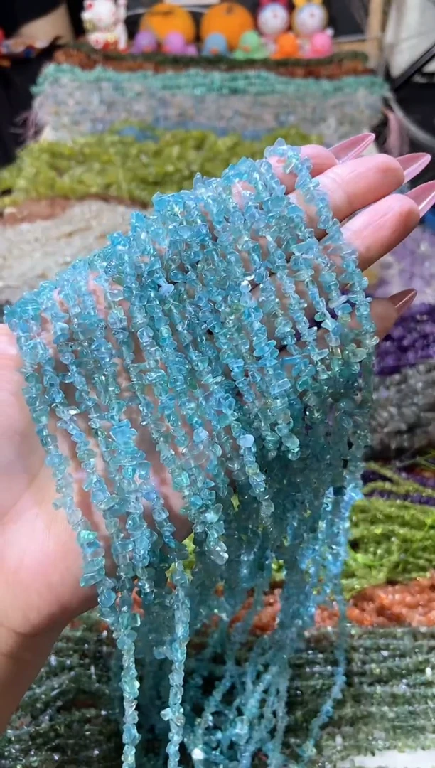 水晶珠宝半成品未镶嵌小蓝磷灰