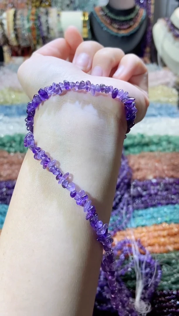 未镶嵌珠宝半成品水晶小紫水晶