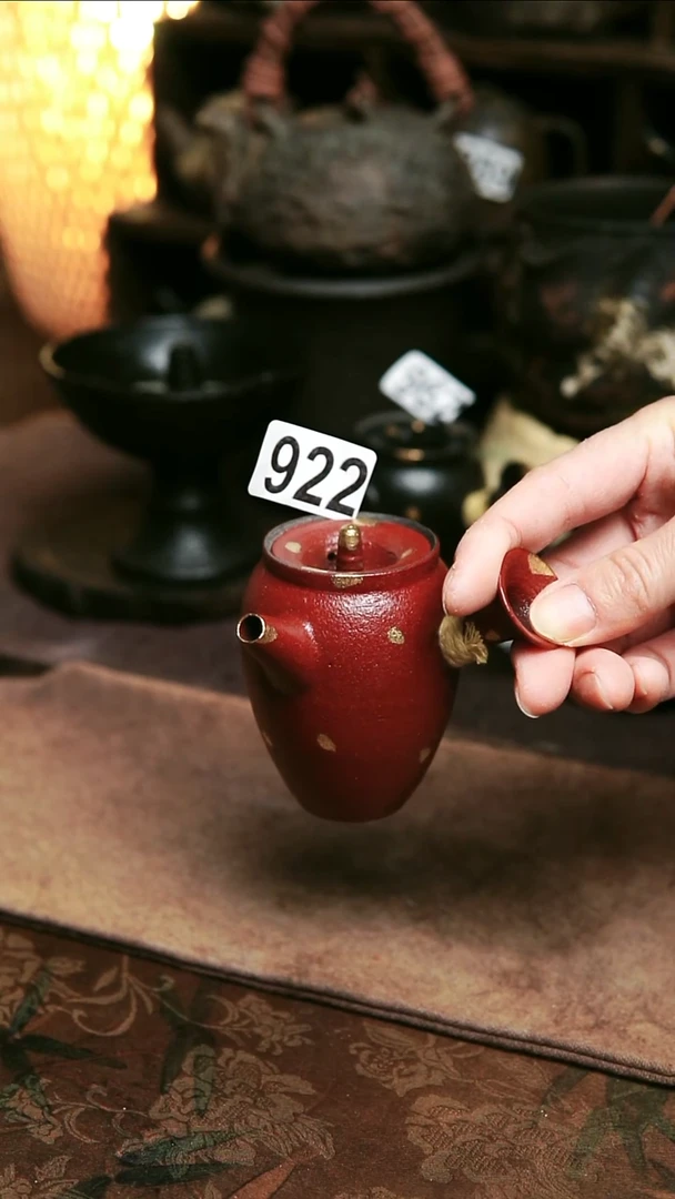 922紫砂全手工粉引侧把茶壶100毫升左右