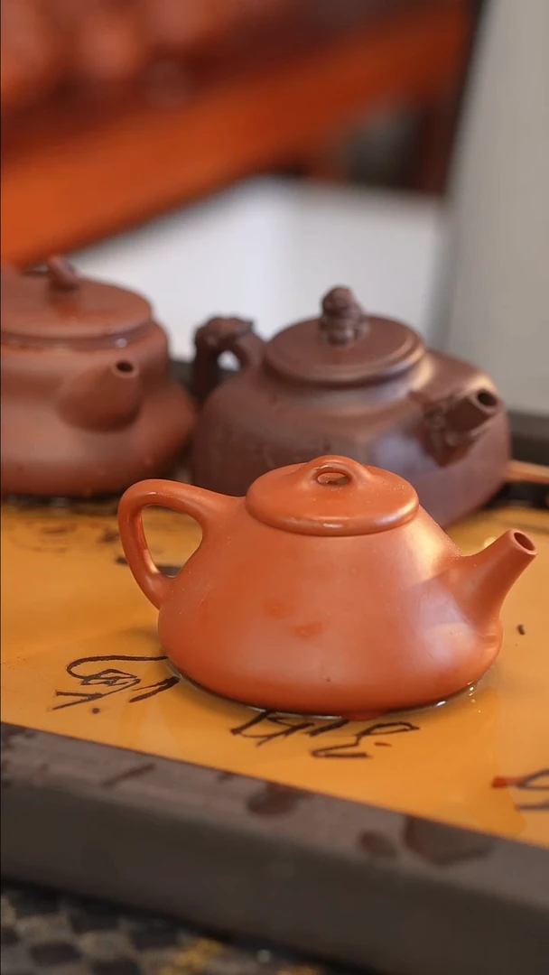 茶壶紫砂朱泥 半手工170cc