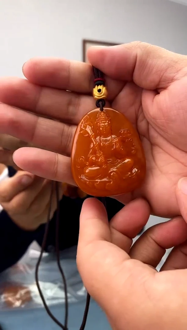蜜蜡未镶嵌珠宝奇石假一罚十，虚空藏发一件019