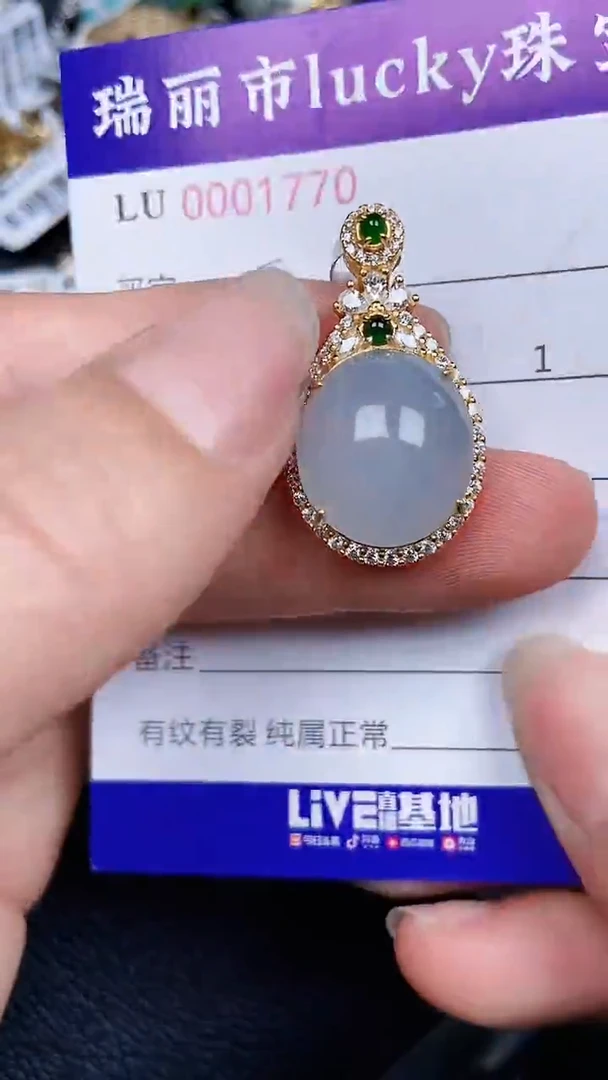 颈饰银S925镶嵌翡翠1770