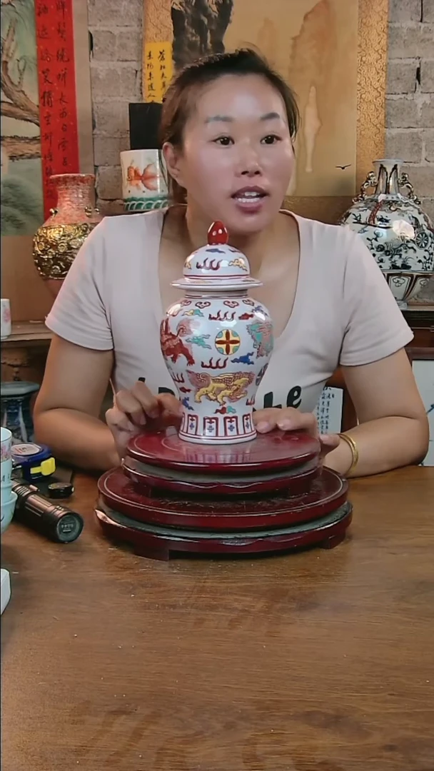 摆件景德镇高温手工罐