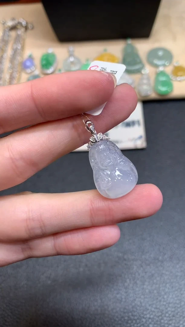 【闪购商品】翡翠颈饰18K金镶嵌财神爷【无服务费】