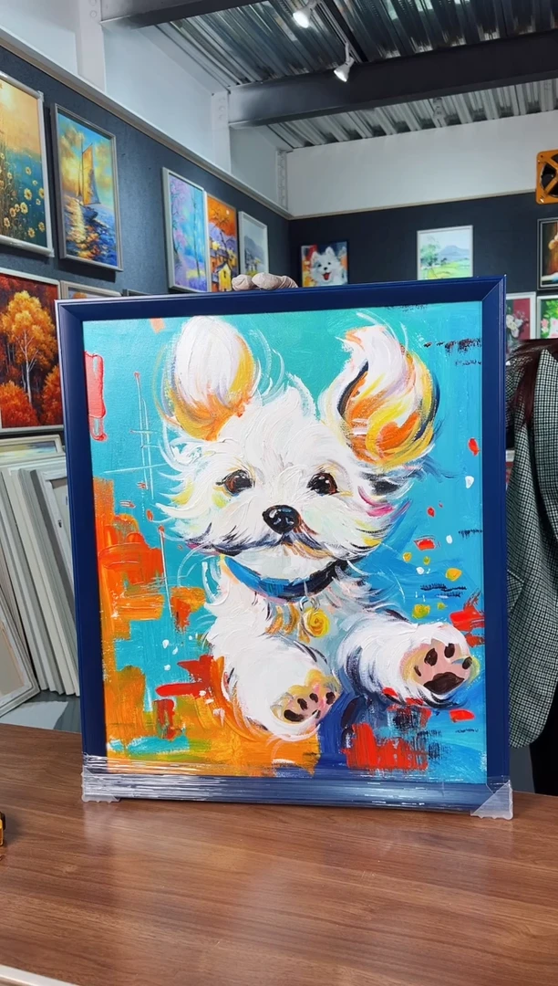 【闪购商品】油画54号 50*60 狗-手绘油画