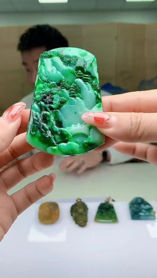 【闪购商品】定制翡翠未镶嵌5028ty-毛货挂件165