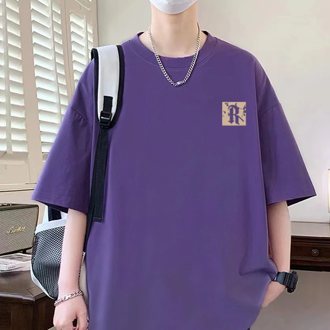 青少年纯棉短袖男女宽松上衣潮牌情侣T恤半截袖网红洋气炸街男装