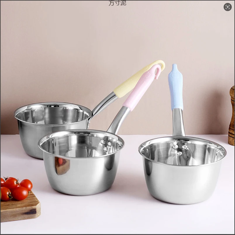 加厚全不锈钢港式平底水勺瓢子后厨房商用短柄水壳家用水漂水舀子