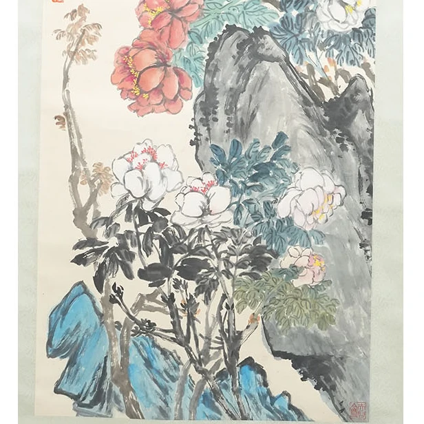 T656 花王图 136*66.5(8.14) 纸本立轴 ZW