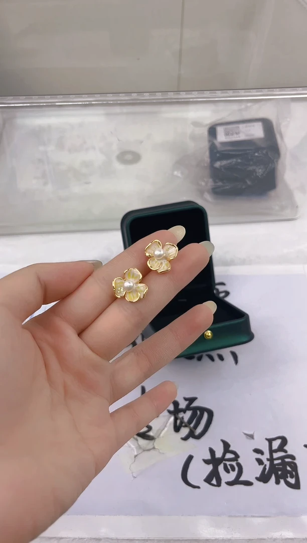 未镶嵌淡水珍珠耳饰ed1082