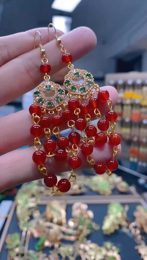 【闪购商品】玛瑙/玉髓耳饰合金105玛瑙饰品