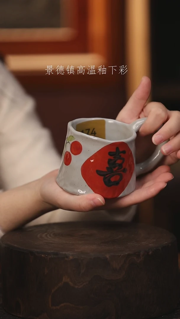 陶瓷景德镇高温釉下手绘陶瓷@L174@