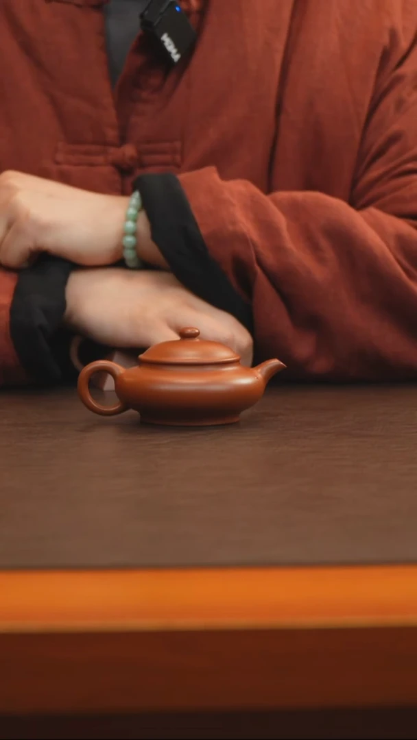 茶壶紫砂先*摹古矮潘老朱泥全手工