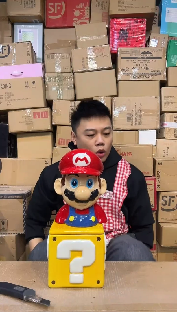 【闪购商品】杯马里奥问号罐一套