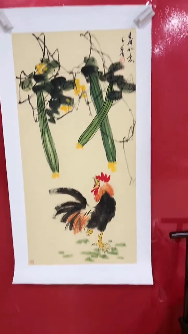 国画陈丽娟-三尺-公鸡