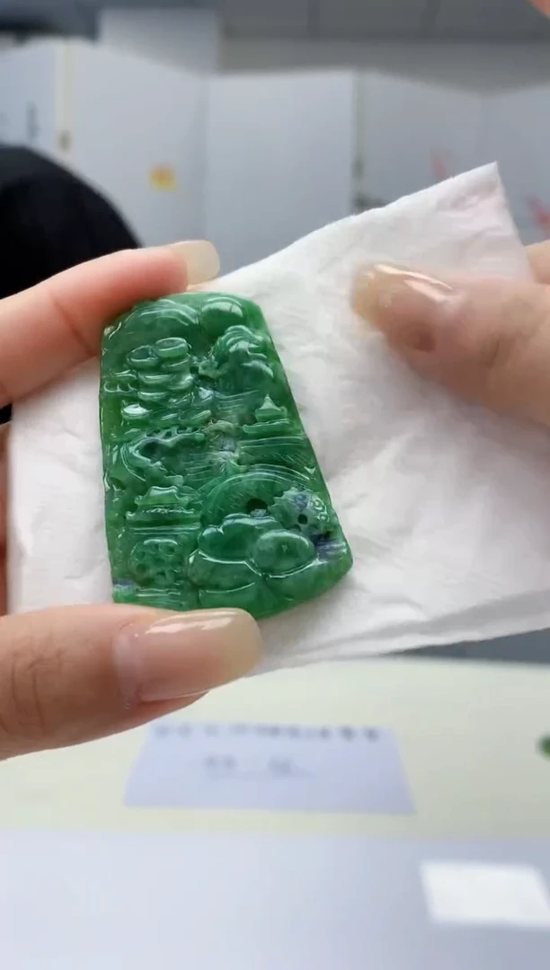 【闪购商品】定制翡翠未镶嵌5145lr-毛货挂件10