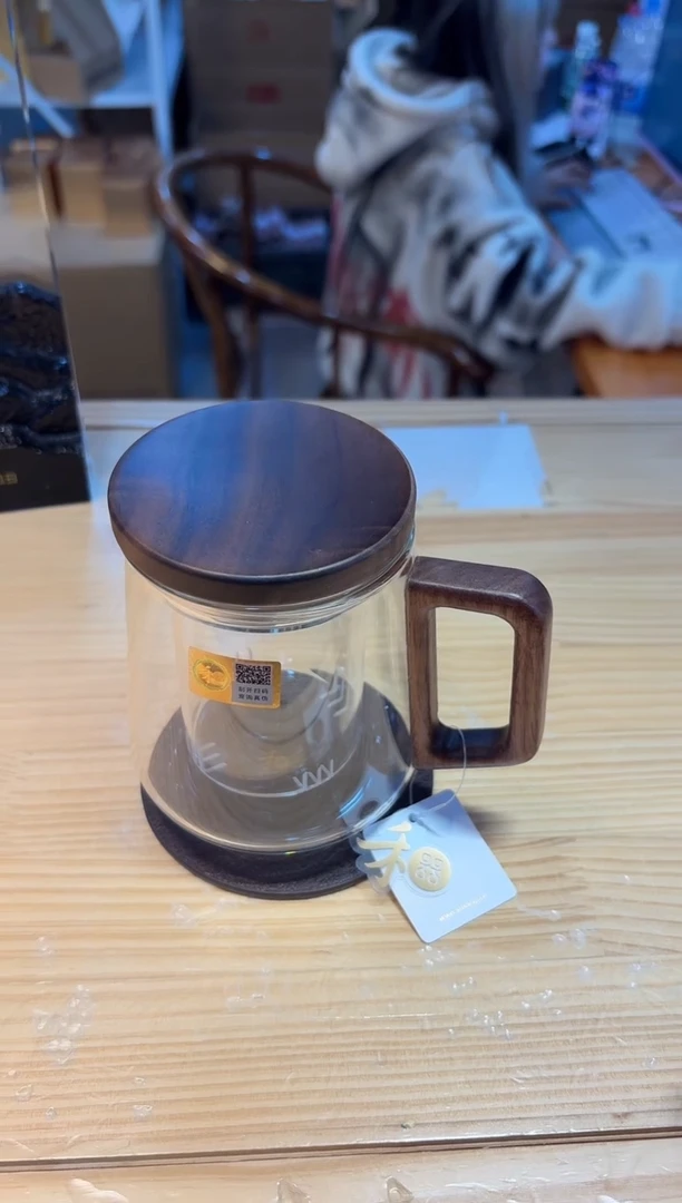 【闪购商品】禾器-木笙杯-透明色+茶垫